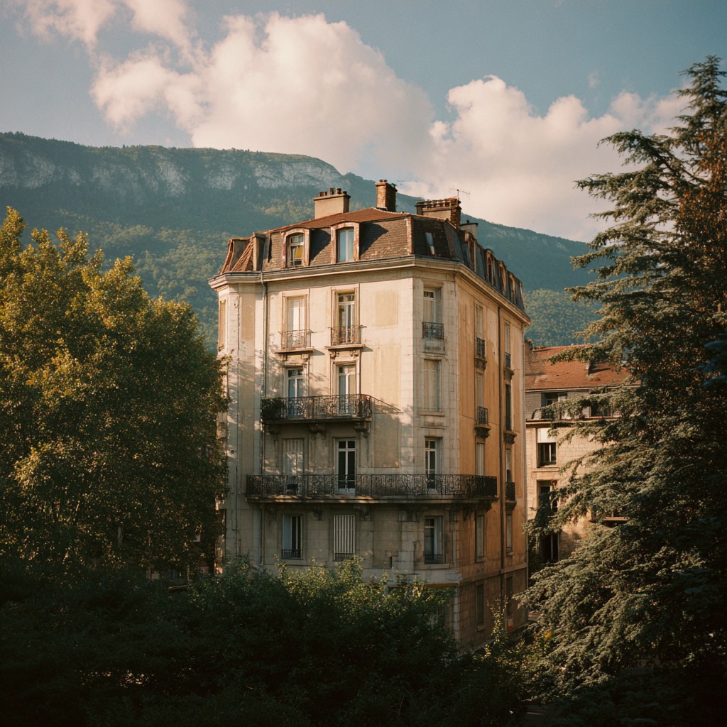 Immeuble dans un écrin de verdure